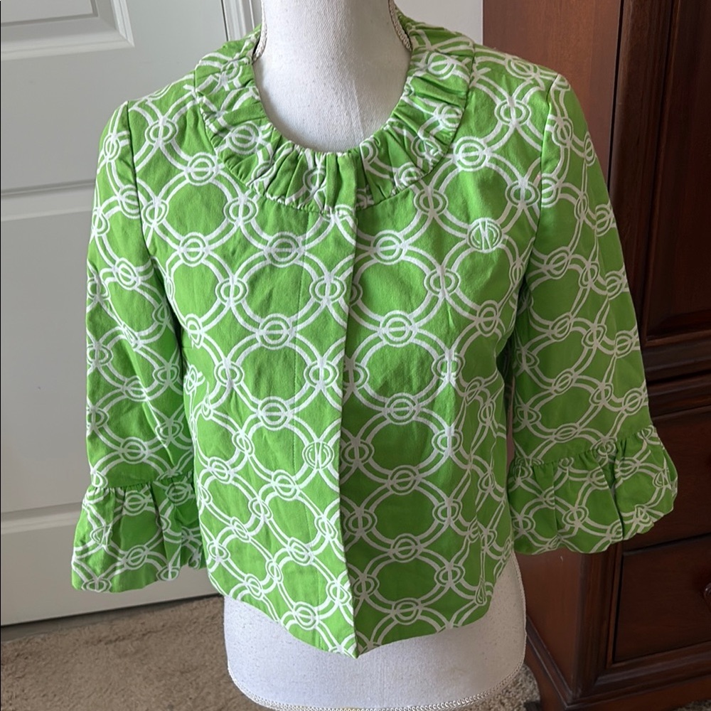 Lilly Pulitzer Retro Green Patterned Women's Jacket